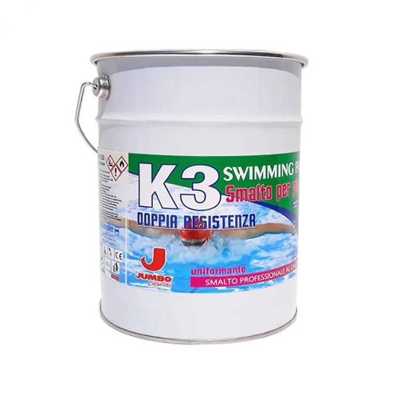 Smalto Per Piscina Al Cloro Caucciù K2 8 Kg Celeste