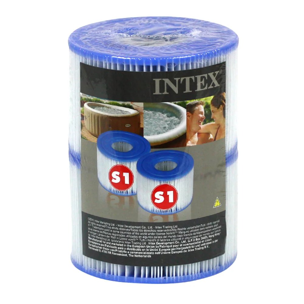 Intex PureSpa - Confezione Da 4 Cartucce Filtro Ricambio (S1) Per Spa Gonfiabili - Dimensioni 73x105 Mm - 2