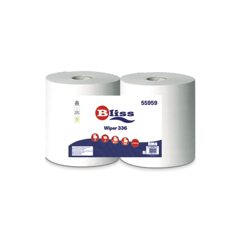 Confezione 2 bobine carta Bliss Wiper 336 2 veli 800 strappi