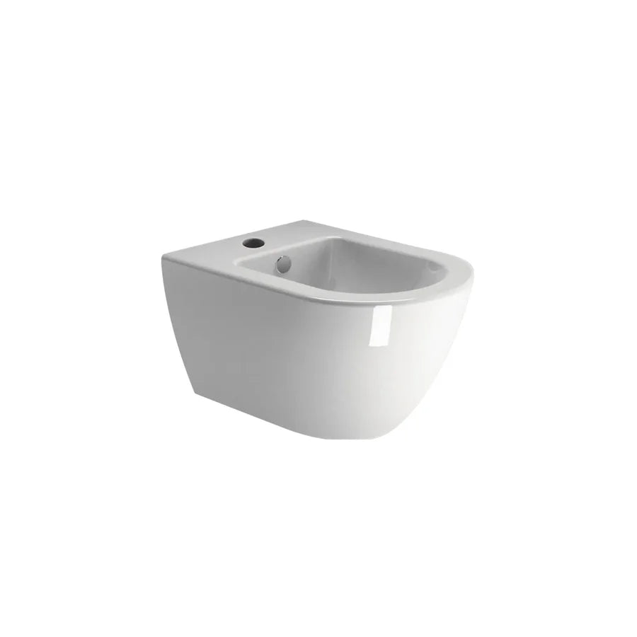 Coppia sanitari sospesi Modello Pura 50 WC rimless con bidet e sedile soft close