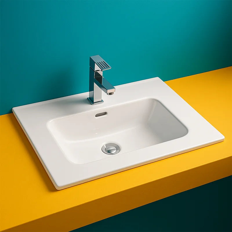 Lavabo Arredo in Ceramica 80 cm Marte – Bianco Lucido o Bianco Opaco