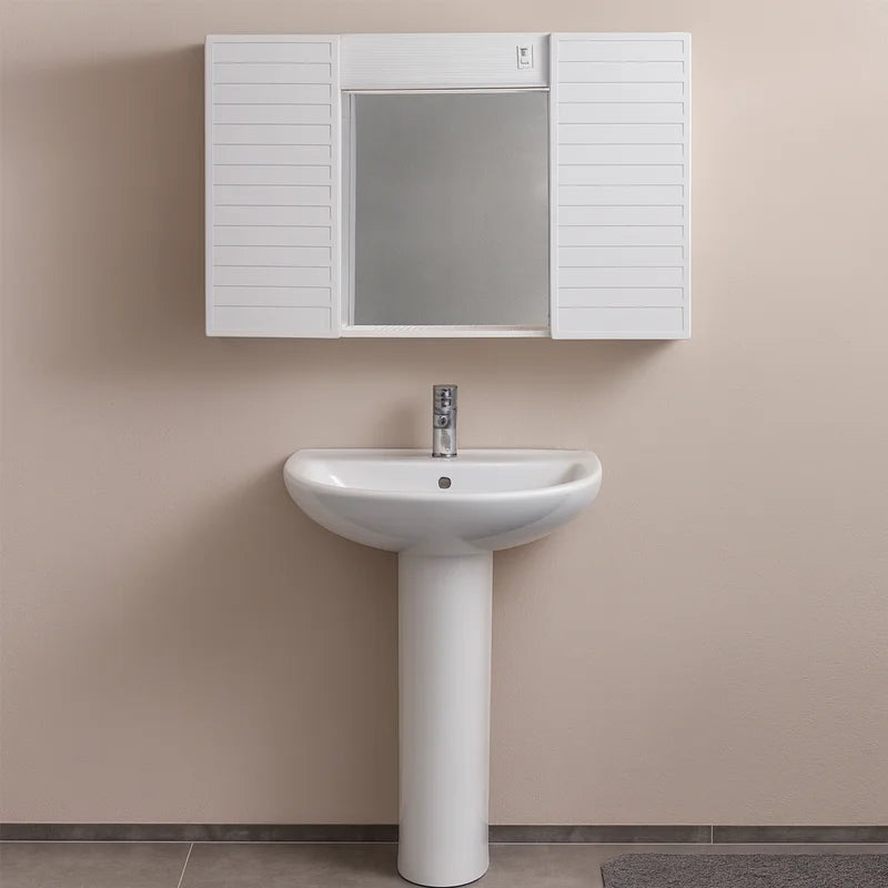 Mobiletto bagno Simpaty 58x37 cm con specchio e 2 ante