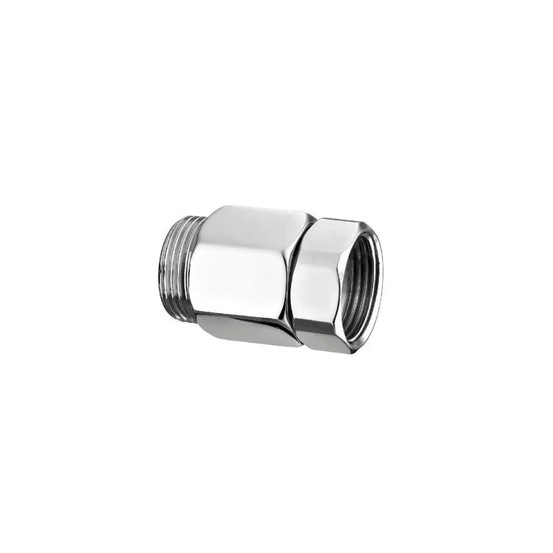 Prolunga retrogruppo a parete M-F 3/4'' con calotta girevole in ottone cromato