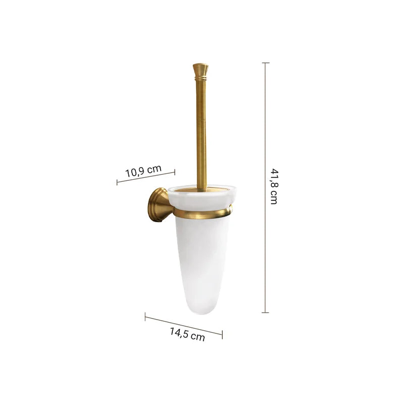 Dettaglio scopino Gedy Romance bronzo con setole bianche