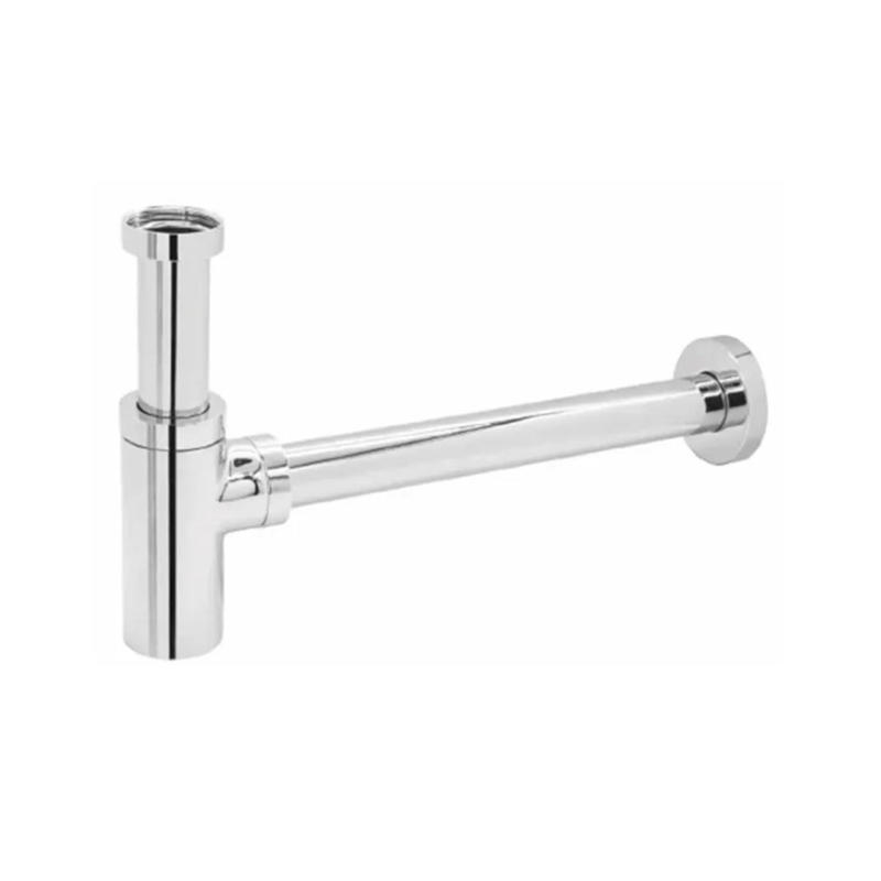 Sifone scarico quadro o tondo d’arredo in ottone cromato – modello VISUAL ECO – senza piletta