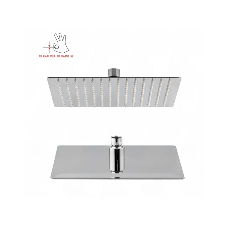 Soffione doccia inox 200 mm ultrasottile