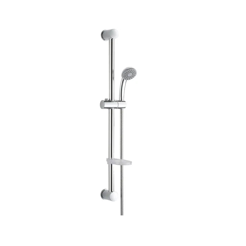 Saliscendi doccia Nature 125 in acciaio cromato con doccia monogetto