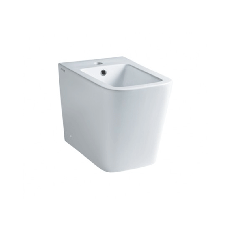 Bidet a terra filomuro Fuji Rimless – bianco lucido – 56x36x40,5 cm – FU003