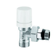 Valvola a squadro termostatizzabile 1/2" o 3/8" Arteclima cromata con attacco M24x19