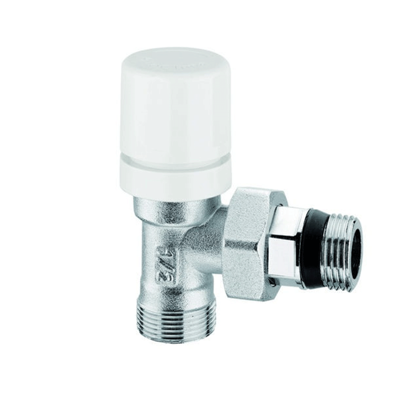 Valvola a squadro termostatizzabile 1/2" o 3/8" Arteclima cromata con attacco M24x19