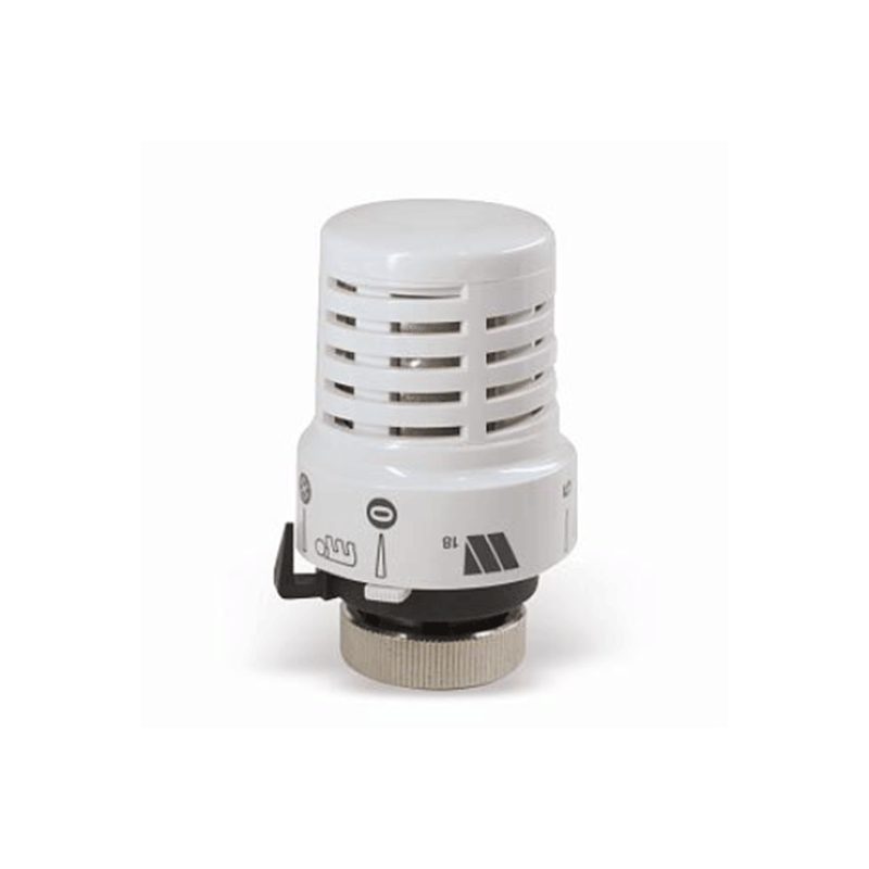 Attuatore termostatico a liquido per valvole TRV – scala 0-5, con volantino ABS e adattatore incluso