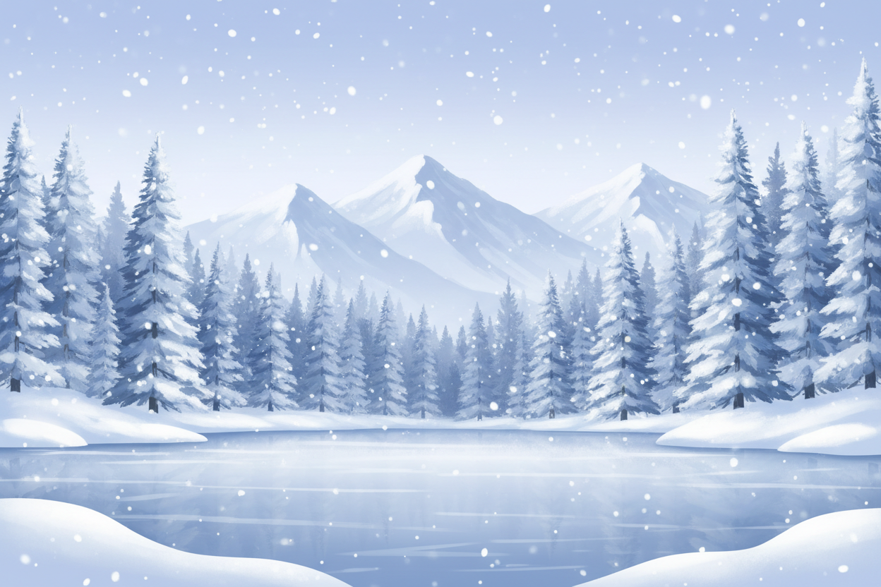 genera immagine di background stile winter illustrazione