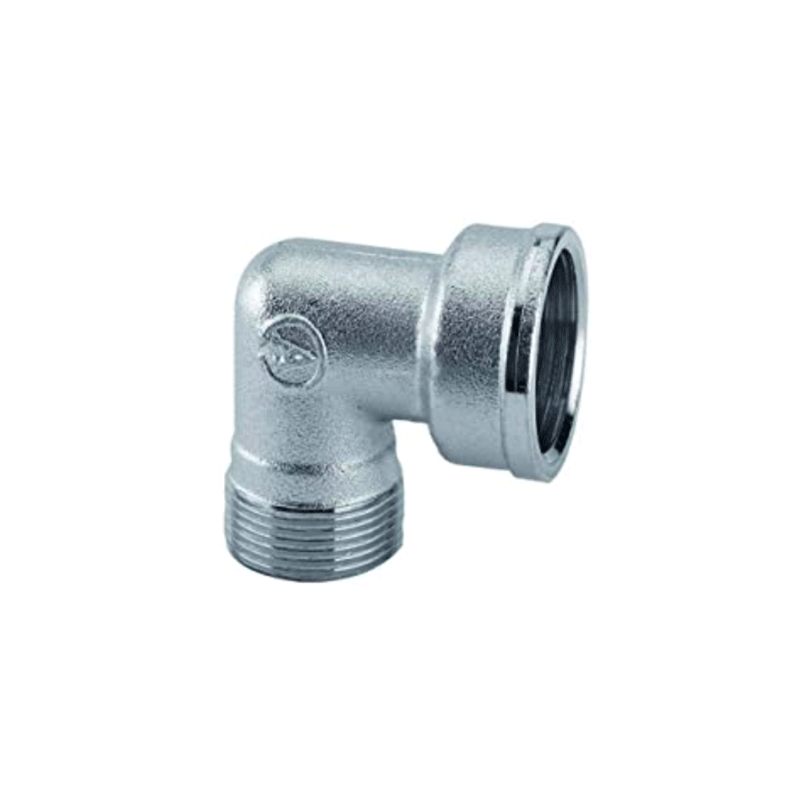 Gomito 90° Arteclima 1/2" o 3/4" maschio o femmina – attacco M24x19 in ottone cromato per tubo rame e multistrato