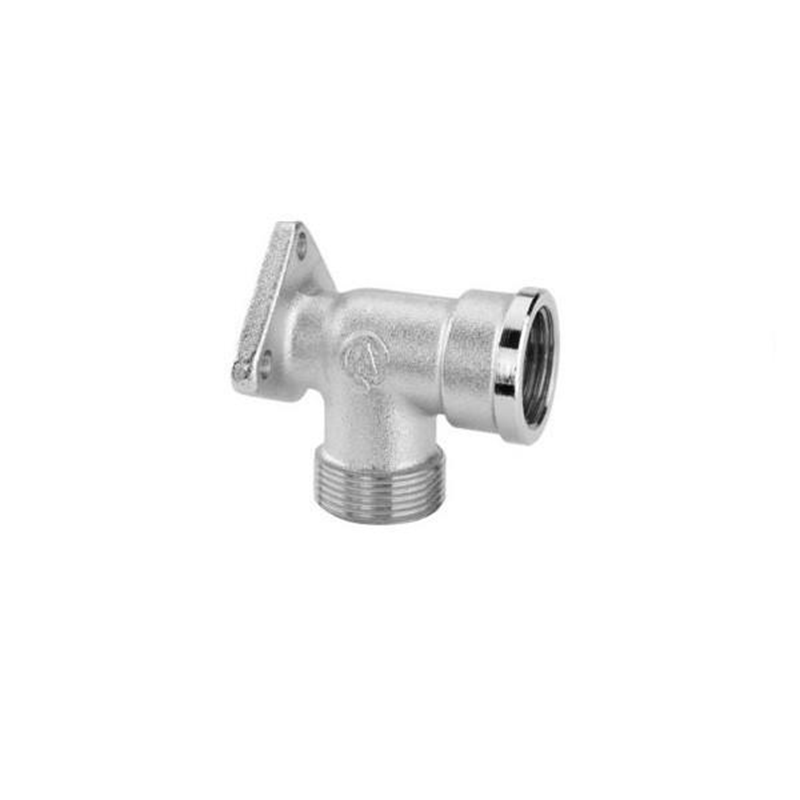 Gomito a piastra 24x19 femmina 1/2" in ottone cromato – Arteclima per tubo rame e plastica