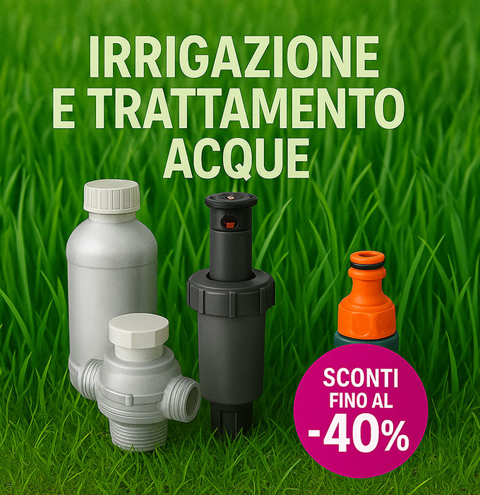 Componenti per impianti di irrigazione e trattamento acque da giardino - Fino al 40% di sconto su BRAYGROUP