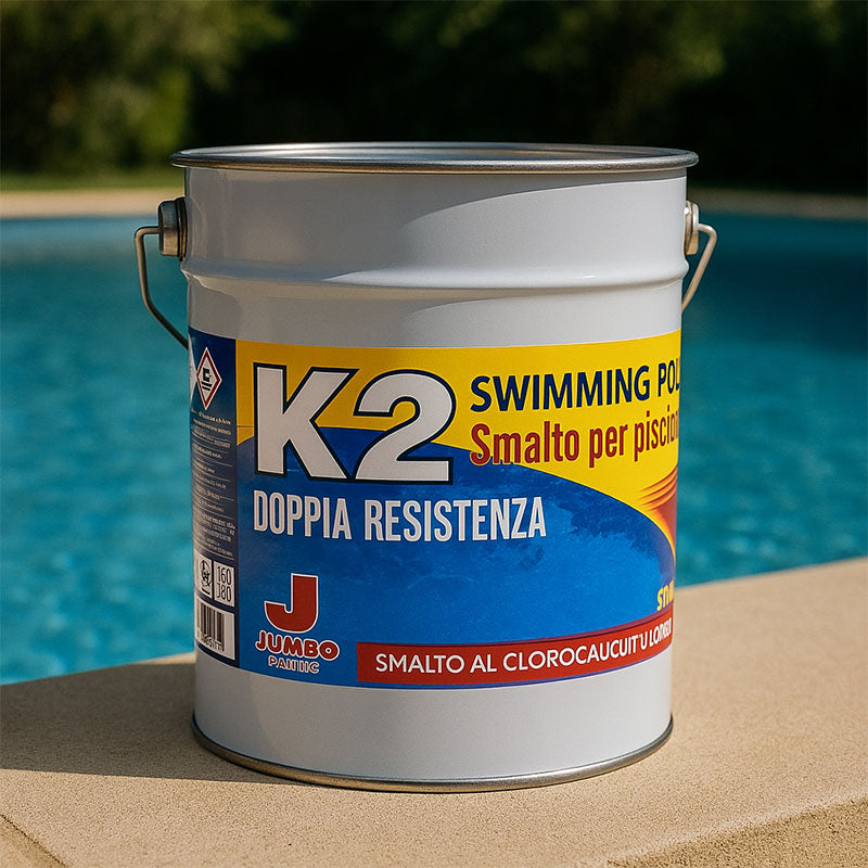Smalto Per Piscina Al Cloro Caucciù K2 8 Kg Bianco