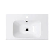 Lavabo da incasso Althea Cover Slim 80 cm bianco lucido