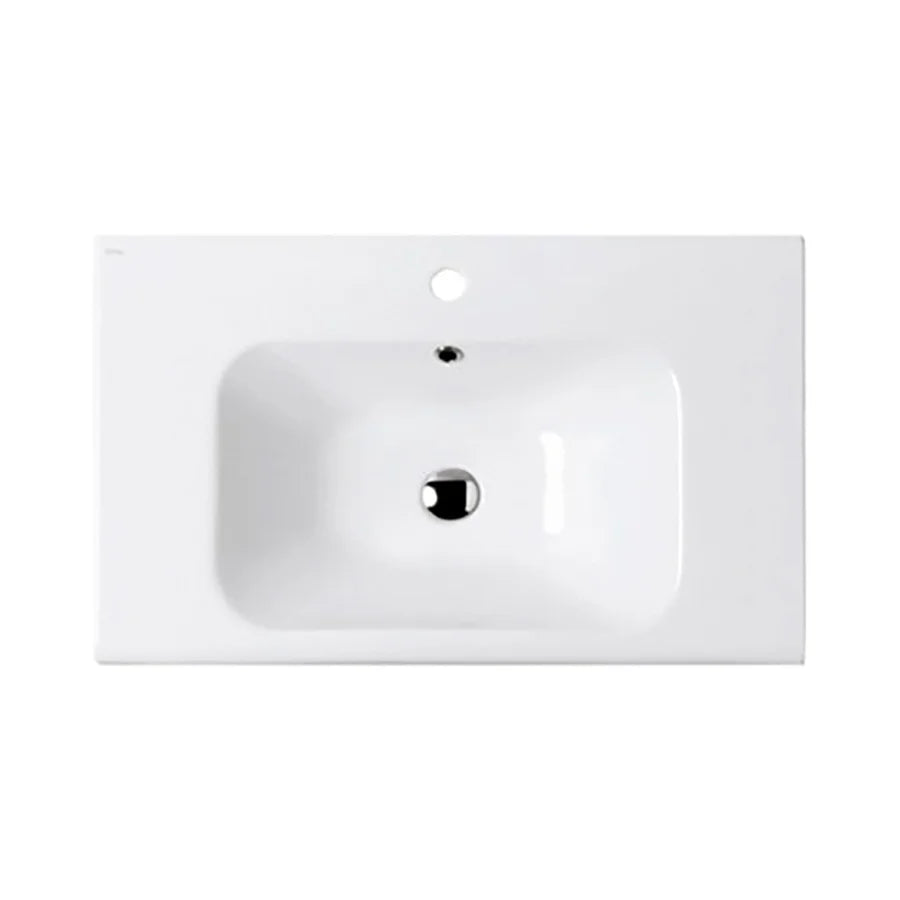 Lavabo da incasso Althea Cover Slim 80 cm bianco lucido