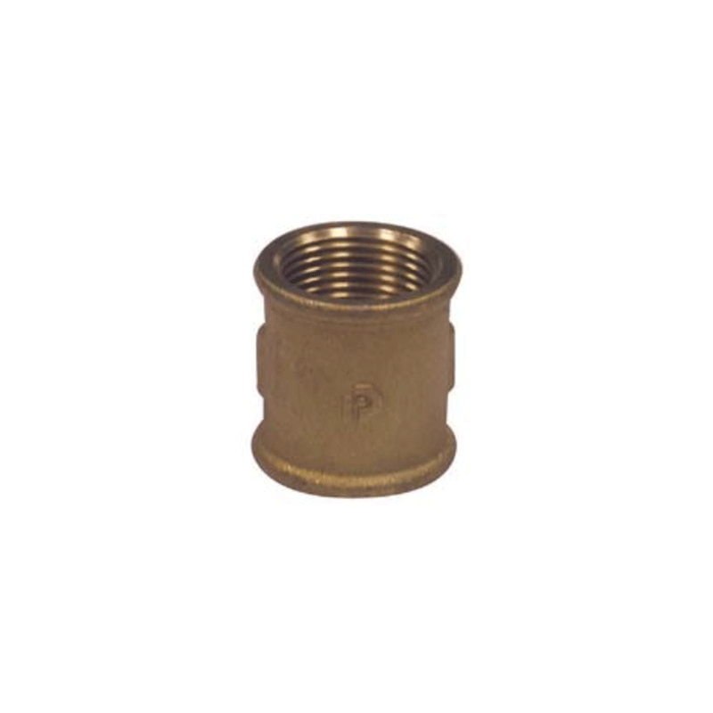 Manicotto FF giallo 3/8", 1/2", 3/4", 1", 1"1/4, 1"1/2 – raccordo femmina femmina in ottone grezzo