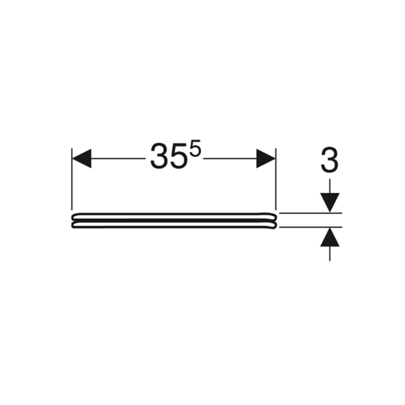 Sedile per vaso WC Geberit Colibrì – Duroplast bianco lucido – fissaggio dal basso