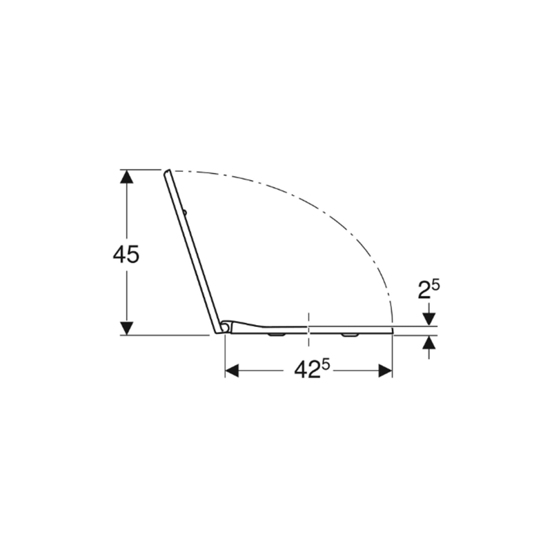 Sedile per vaso WC Geberit Colibrì – Duroplast bianco lucido – fissaggio dal basso