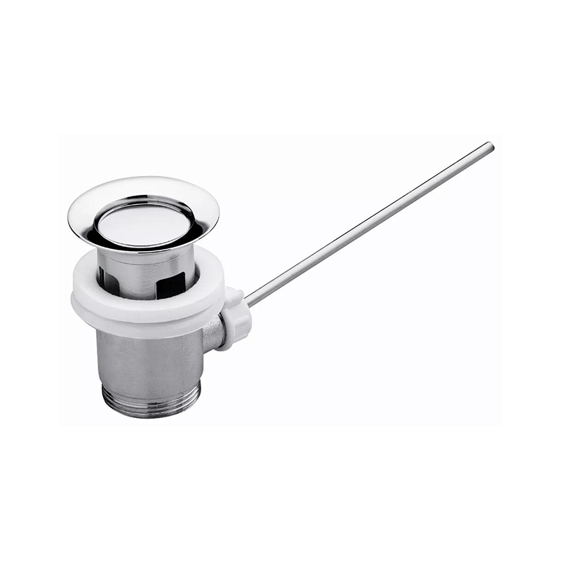 Piletta in ottone 1" o 1"1/4 con saltarello automatico e tappo incluso – scarico lucido