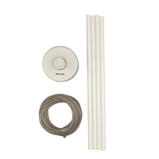 Kit pulsante pneumatico esterno bianco per cassetta incasso WC – Bampi compatibile universale