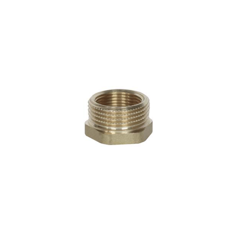 Riduzioni esagonali gialle 1/2"x3/4", 1/2"x1", 3/4"x1", 3/8"x1/2" – raccordi di riduzione in ottone grezzo