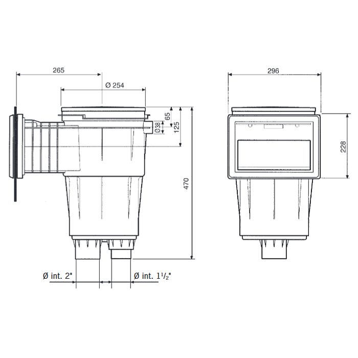 Skimmer Astralpool Bocca Stretta 17.5L per Piscine con Liner in PVC – Completo di Accessori