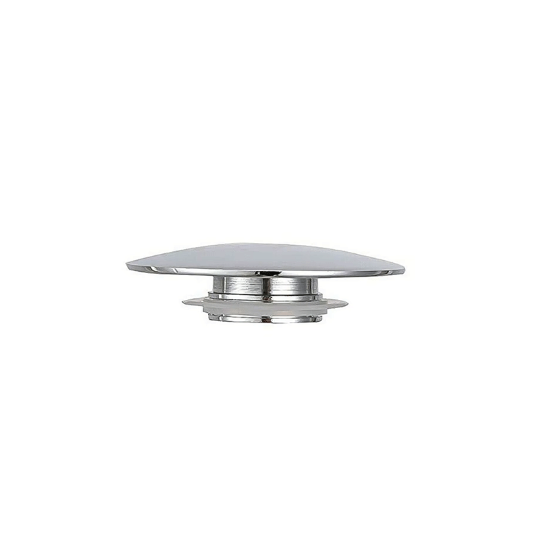 Tappo per lavabo Click Clack Ø 66 mm in cromo argento – ricambio per tappo di scarico lavandino