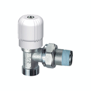 Valvola manuale a squadra cromata 3/8" per tubo rame, plastica e multistrato – con volantino in metallo e codolo Loctite®