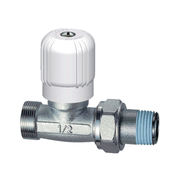 Valvola manuale diritta cromata 3/8" per tubo rame, plastica e multistrato – con codolo Loctite®