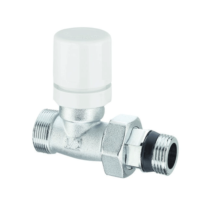 Valvola dritta termostatizzabile 1/2" Arteclima in ottone cromato con attacco M24x19