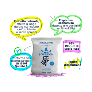 Sale POSEIDON pack 10 sacchi 25kg elettrolisi piscina