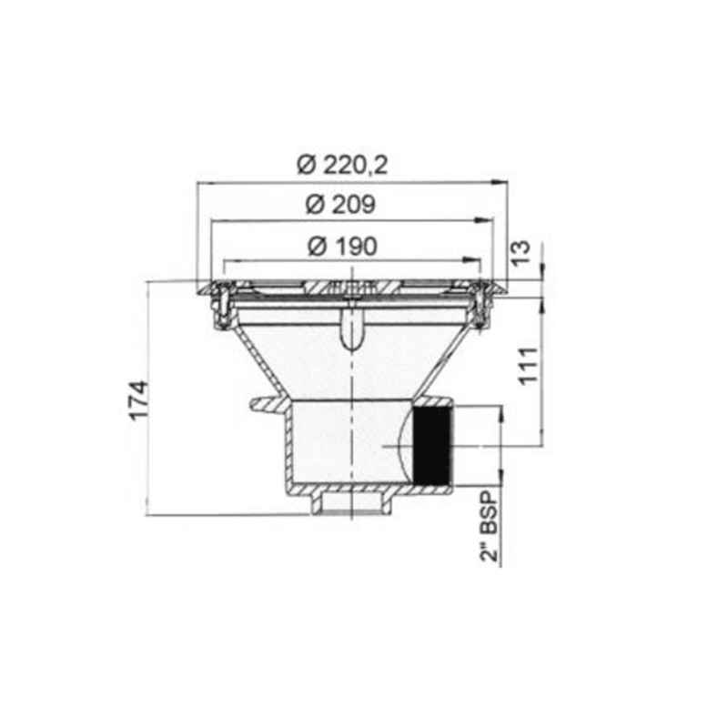 Scarico Di Fondo In Abs Per Liner/Pvc Dfm – RESISTENTE E AFFIDABILE