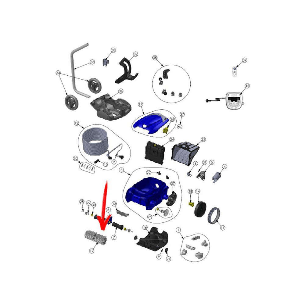 Kit Spazzole Corte A Lamelle In Pvc Per Zodiac Vortex/Alpha/Rv