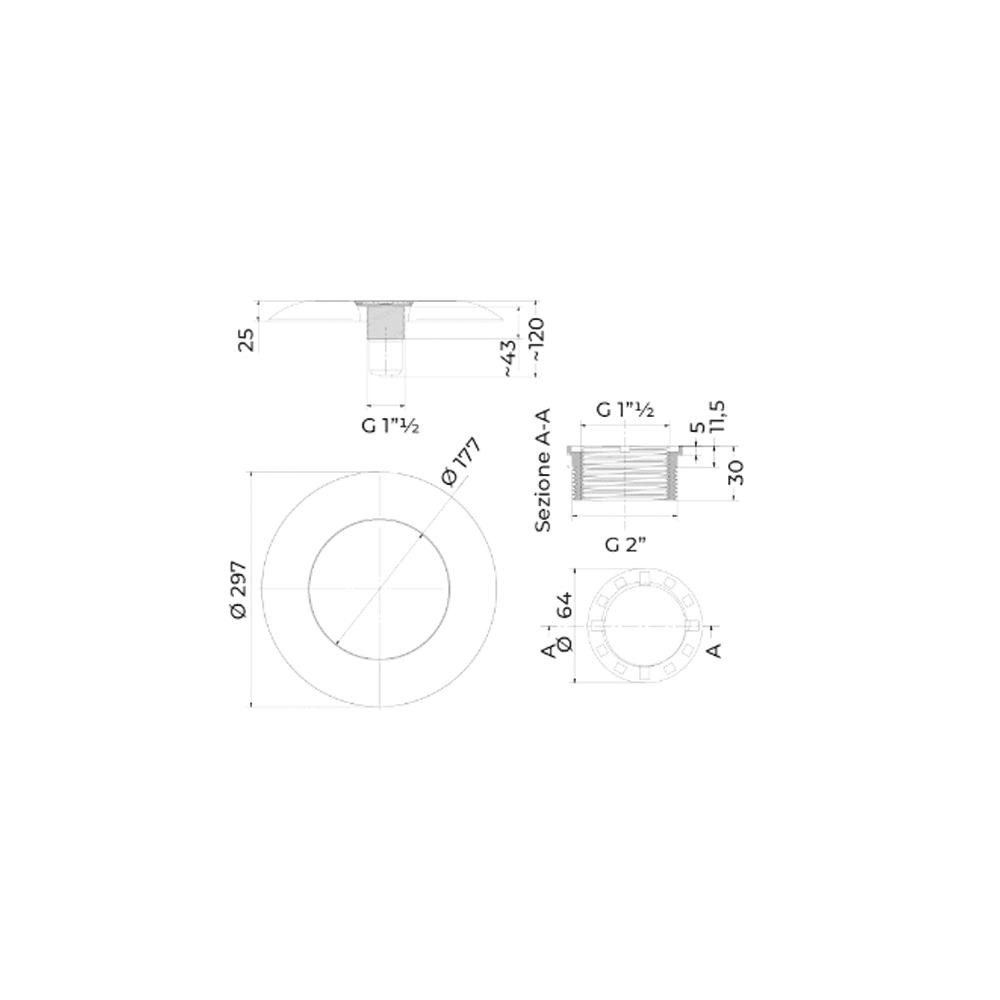 Faro Led Per Bocchetta D.297 Bianco 35W