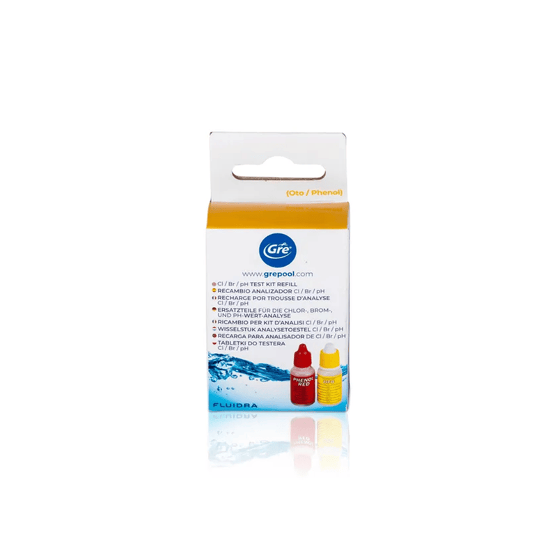 Flaconi reagenti OTO e Phenol 24 ml – controllo acqua piscina