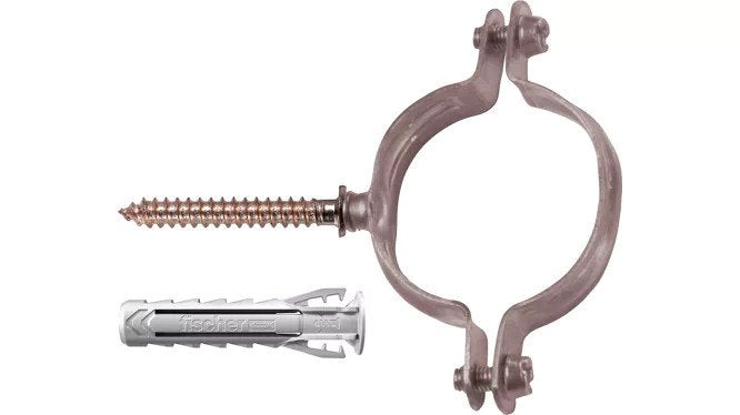 Collare Per Tubi In Rame Completo Di Vite E Tasselli Sx Plus - DIVERSE DIMENSIONI