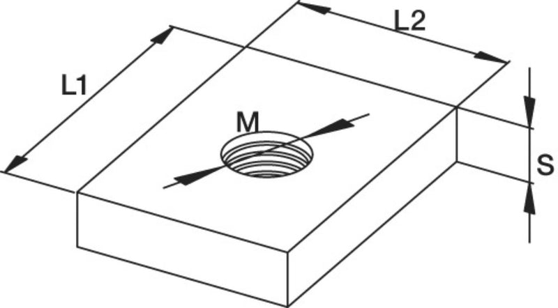 Dado Universale Per Profilo - M8 / M10