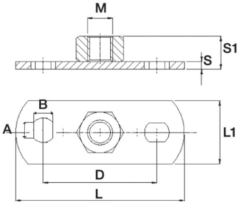 Flangia A Muro Zincata - M8