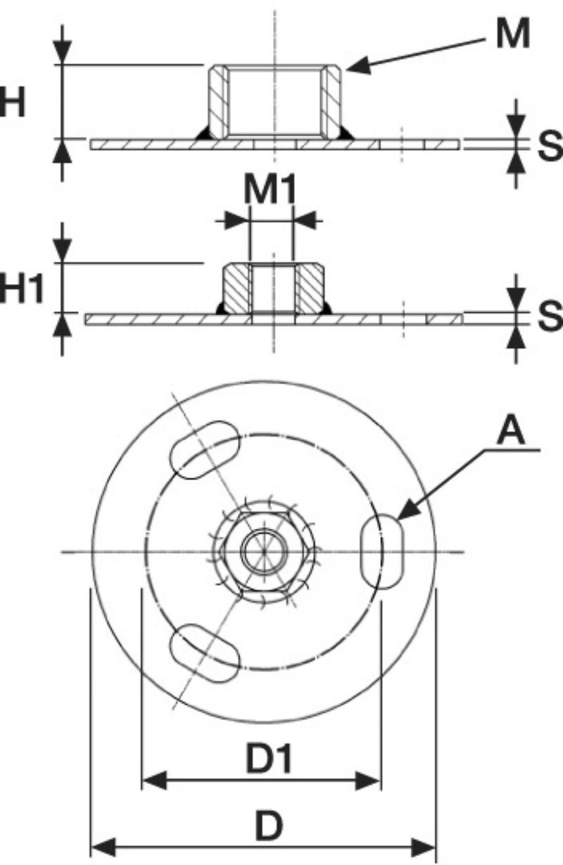 Flangia A Muro Zincata - M10