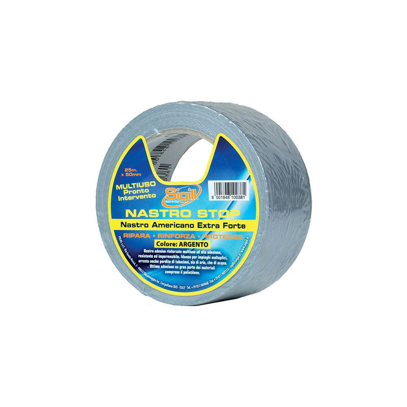 Nastro Extra Forte Americano Fibrato Rinforzato 25M X 50Mm