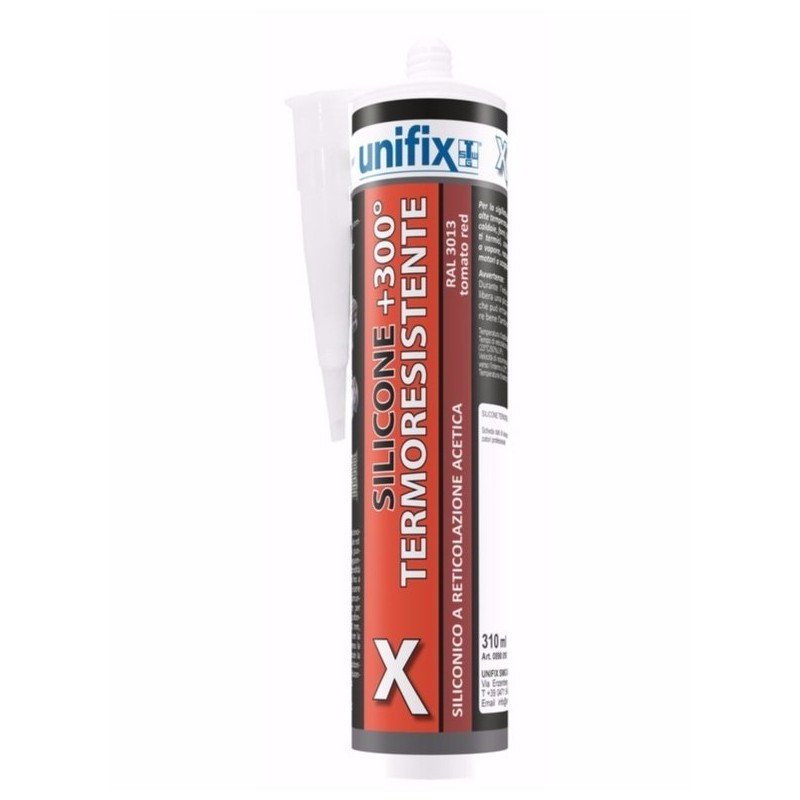 Silicone Acetico Termoresistente 310Ml Rosso – UNIFIX FINO A 300°C