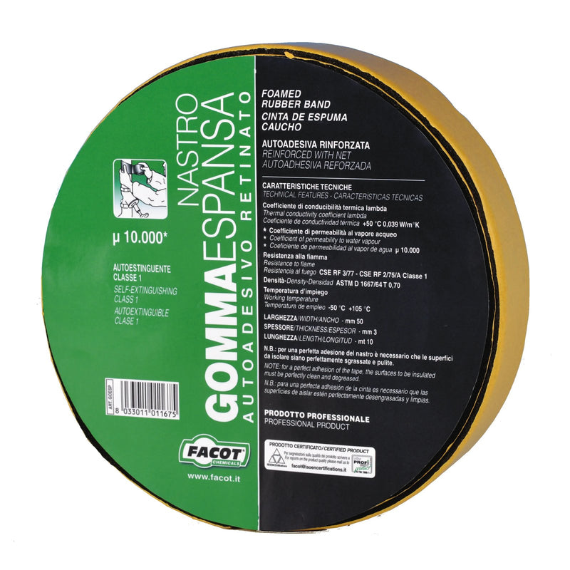 Nastro Teflon Facot 0.05Mm X 10Mt X Sp. 3Mm – GOMMA ESPANSA RETICOLATA