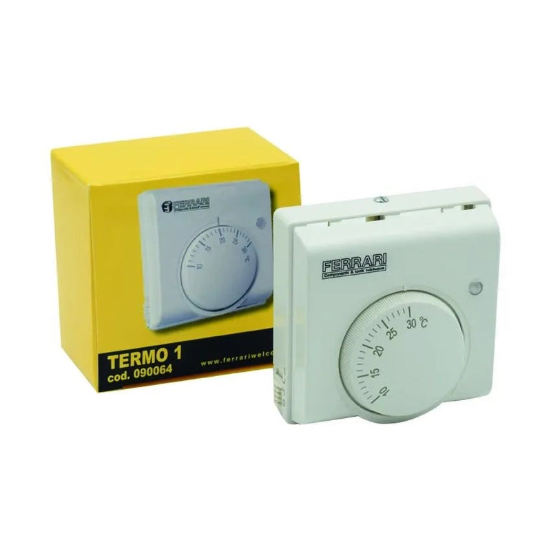 Termostato Elettromeccanico Da Parete Ad Espansione Di Gas Ferrari – REGOLAZIONE +10°/+30°C