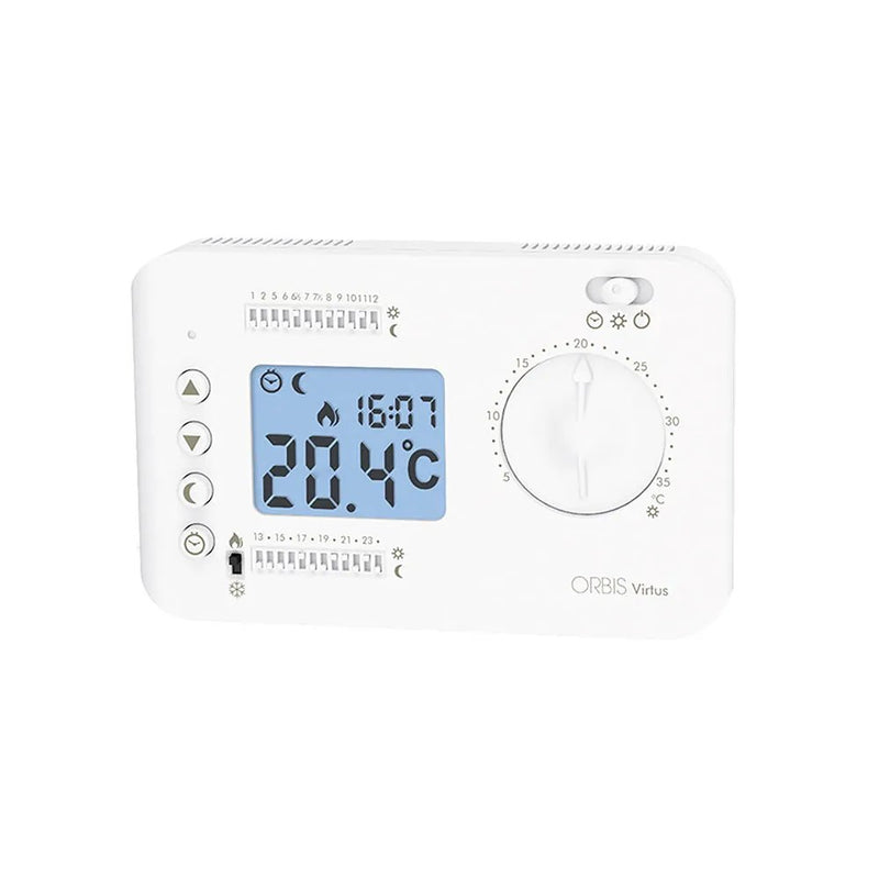 Cronotermostato Digitale Virtus Bianco – PROGRAMMAZIONE GIORNALIERA