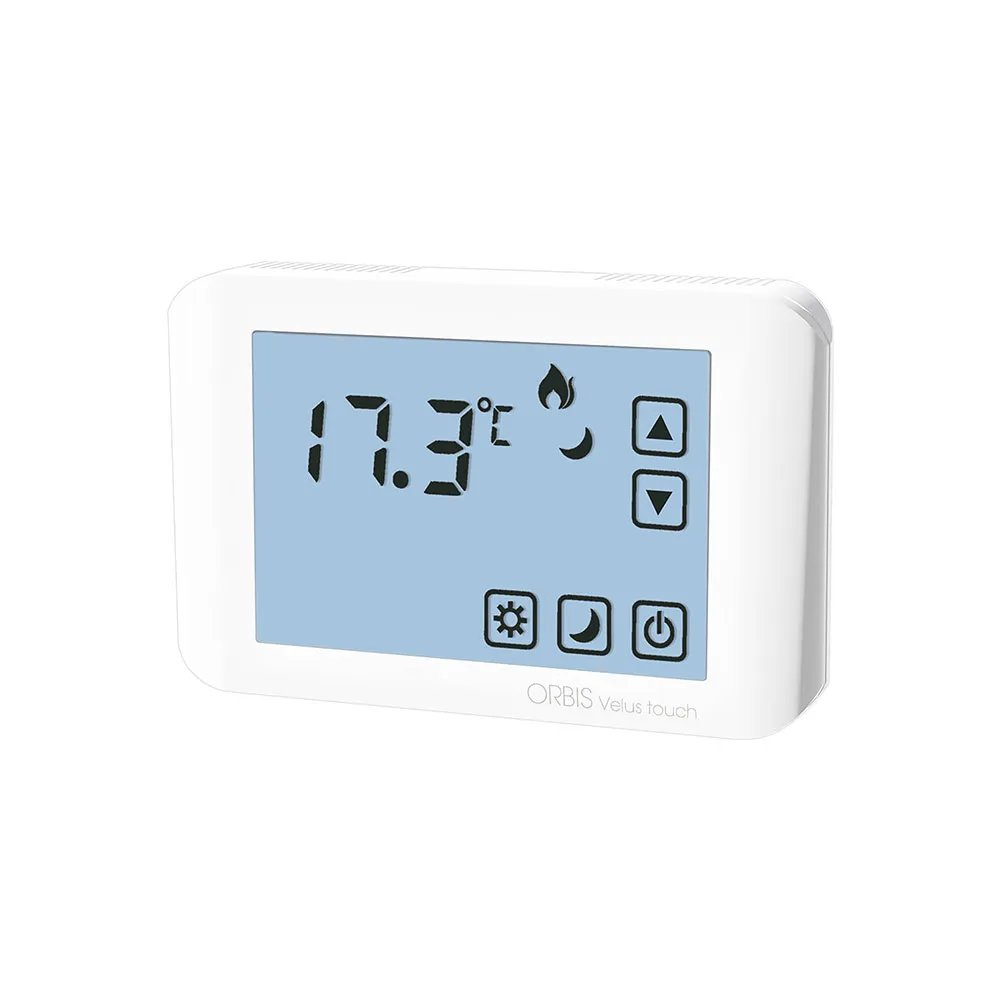 Termostato Digitale Touch Velus Bianco – FUNZIONE RISCALDAMENTO/CONDIZIONAMENTO