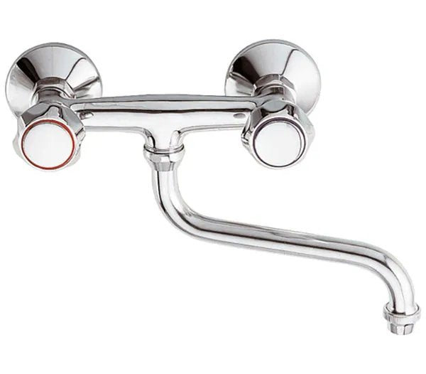 Gruppo Lavello A Muro Con Canna Inferiore A Snodo