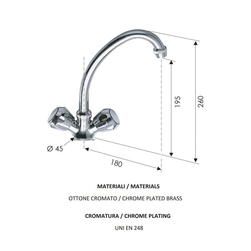 Gruppo Monoforo Lavello Con Canna Girevole